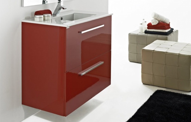 Lavabo Sobre mueble o Mural Unisan Clean 80 con toallero.